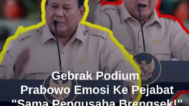 Momen Prabowo Emosi Melotot Gebrak Podium Depan Buruh: Ada Pejabat Kerja Sama Pengusaha Berengsek!