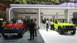 Dalam GIIAS 2024, Suzuki menampilkan beberapa mobil seperti Jimny, All New Ertiga, serta Grand Vitara. (Liputan6.com/Angga Yuniar)