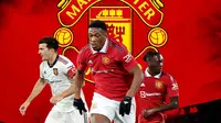 Manchester United - Harry Maguire, Anthony Martial, Aaron Wan-Bissaka (Bola.com/Adreanus Titus)