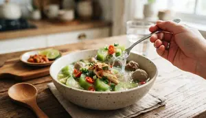 Resep Sup Oyong Soun Pedas yang Segar dan Menghangatkan
