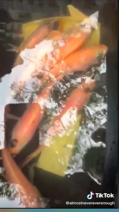 Bagasi motor jadi kolam ikan (TikTok/almostnevereverenough)