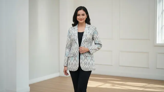 Model Baju Lurik Blazer yang Elegan di 2025/ Ilustrasi AI