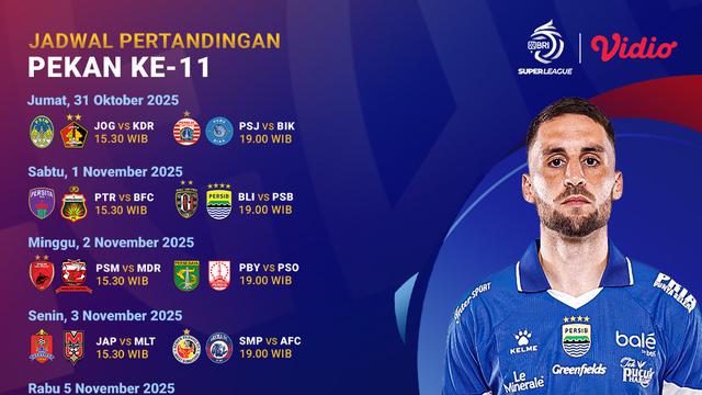 Jadwal BRI Super League 2025/26 live streaming eksklusif di Vidio. (dok. vidio.com)