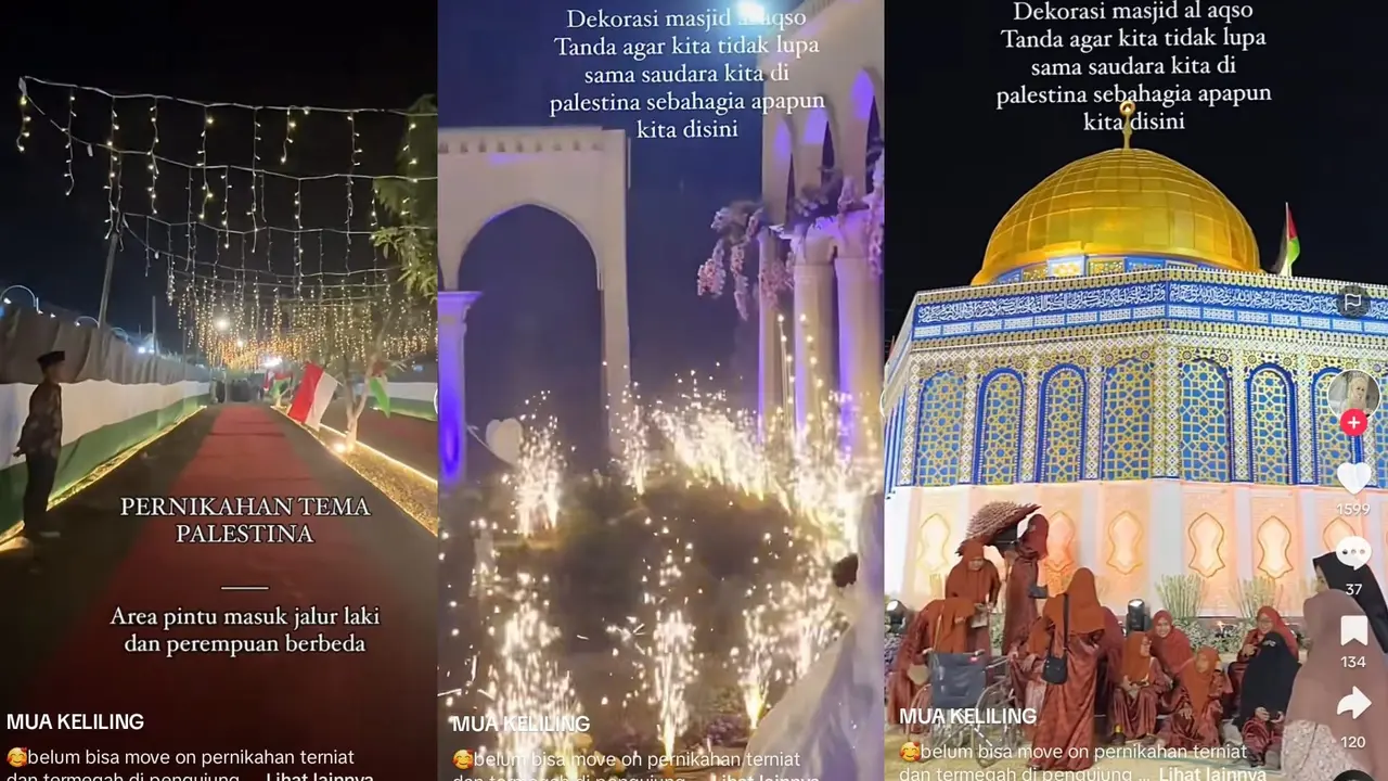 Pernikahan Mewah Bertema Palestina