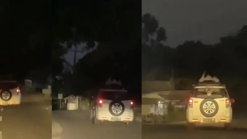 Heboh Video Penampakan Putih di Atas Kap Mobil, Bikin Merinding