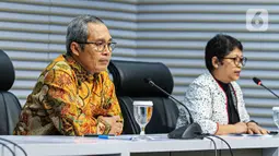 Alexander Marwata menyebut Firli Bahuri belum diberhentikan meski sudah menjadi tersangka kasus dugaan pemerasan di Polda Metro Jaya. (Liputan6.com/Faizal Fanani)