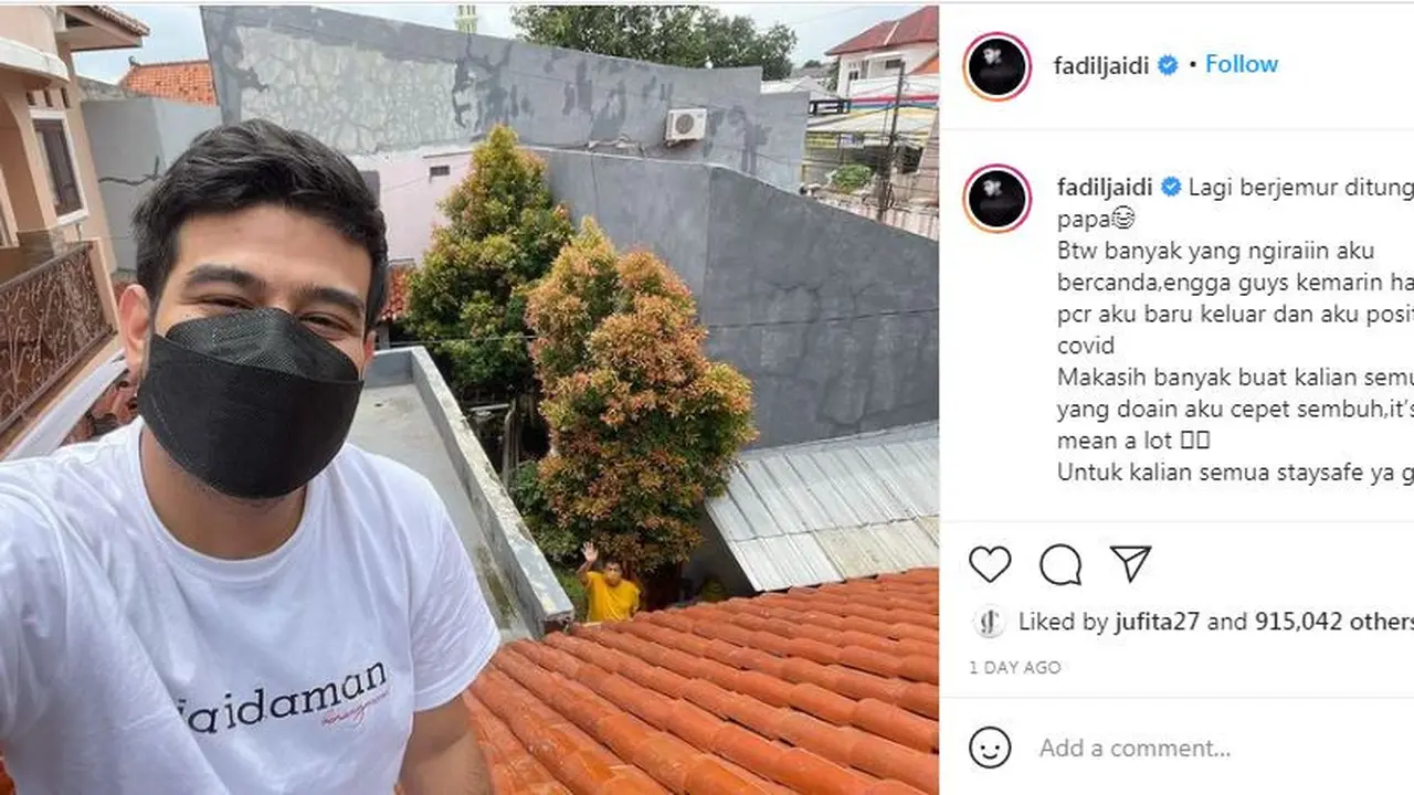 Umumkan Dirinya Positif Covid-19, Selebgram Fadil Jaidi Dikira Bercanda ...