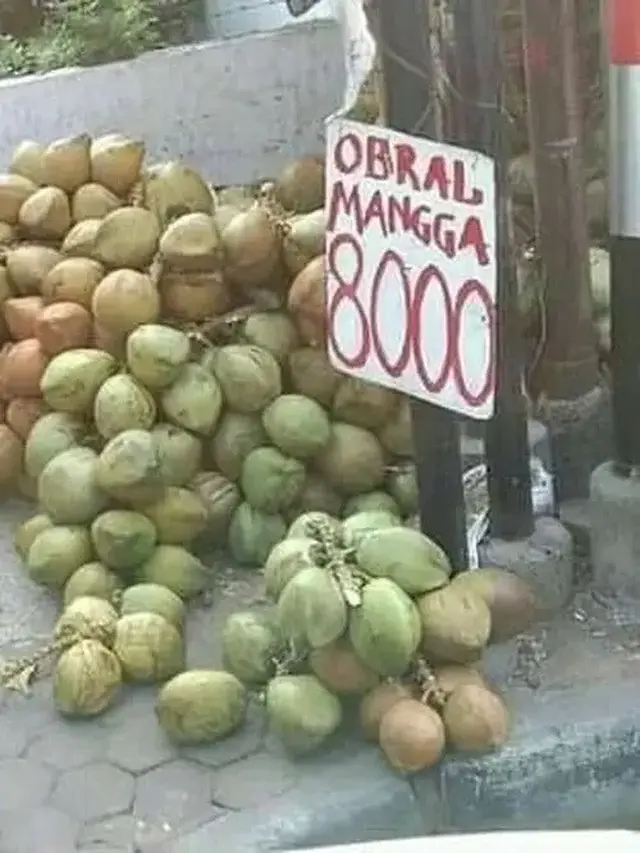 6 Tulisan Nyeleneh di Lapak Penjual Mangga Ini Bikin Geleng Kepala