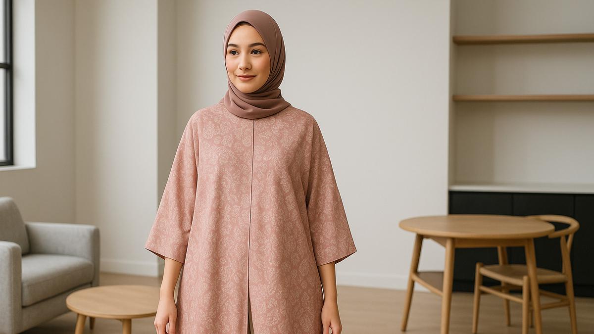 7 Model Tunik Batik Belah Depan, Nyaman dan Anggun untuk Gaya Sehari-hari