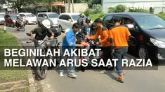 Remaja SMK melakukan aksi nekat saat terjadi razia polisi lalulintas patuh di Cikupa Tangerang. Naas kedua remaja ini beradu dengan pengenda