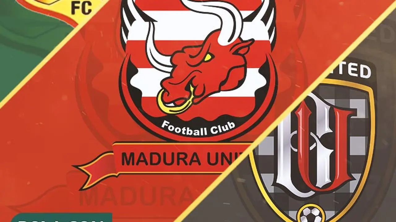 Ilustrasi - Logo Bhayangkara Solo FC, Madura United, Bali United