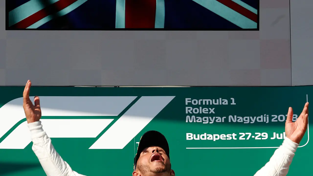 Gembiranya Lewis Hamilton Raih Kemenangan di GP Hungaria