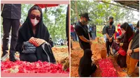 Potret bintang Takdir Cinta yang Kupilih di pemakaman Eeng Saptahadi (Foto: Instagram alisiarininta22/gibran_fauzan)