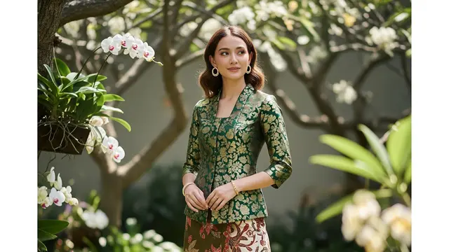 Ide Aksesoris Sepatu untuk Atasan Brokat dan Bawahan Batik (Image by Gemini AI)