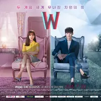 Poster drama W yang dibintangi Lee Jong Suk dan Han Hyo Joo. Foto: Soompi