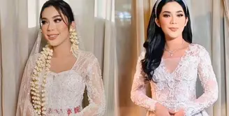 Saat lamaran, Fay Nabila tampil cantik dengan kebaya warna biru muda dari anarav.label. [Foto: IG/@bitacatyamua].