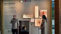 Duta Besar Irlandia untuk Indonesia Padraig Francis saat membuka acara pameran seni Ireland Eye di WTC 2 Jakarta, Rabu, 8 Juni 2022 (dok. Liputan6.com/Komarudin)