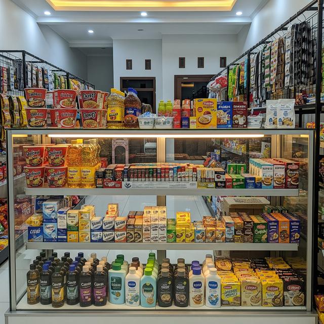 Toko sembako kecil di rumah