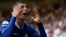 Reaksi pemain Chelsea Kai Havertz saat melawan Tottenham Hotspur pada pertandingan sepak bola Liga Inggris di Stadion Stamford Bridge, London, Inggris, 14 Agustus 2022. Pertandingan berakhir imbang 2-2. (AP Photo/Ian Walton)