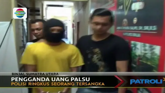 Polisi berhasil membongkar upaya penggandaan uang palsu di Binjai Sumatra Utara. 