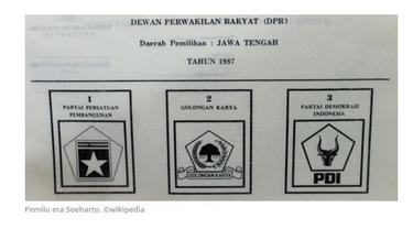 Presiden kedua RI Soeharto memangkas partai politik pada era Orde Baru