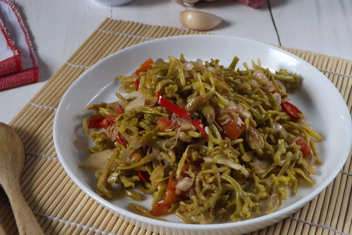 resep bunga pepaya kecombrang