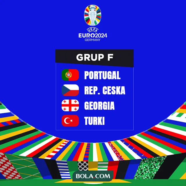 Piala Eropa 2024 - Ilustrasi Grup F Euro 2024: Portugal, Ceska, Georgia, Turki