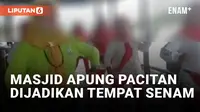 Walah! Masjid Apung Pacitan Dipakai Emak-emak Jadi Tempat Senam