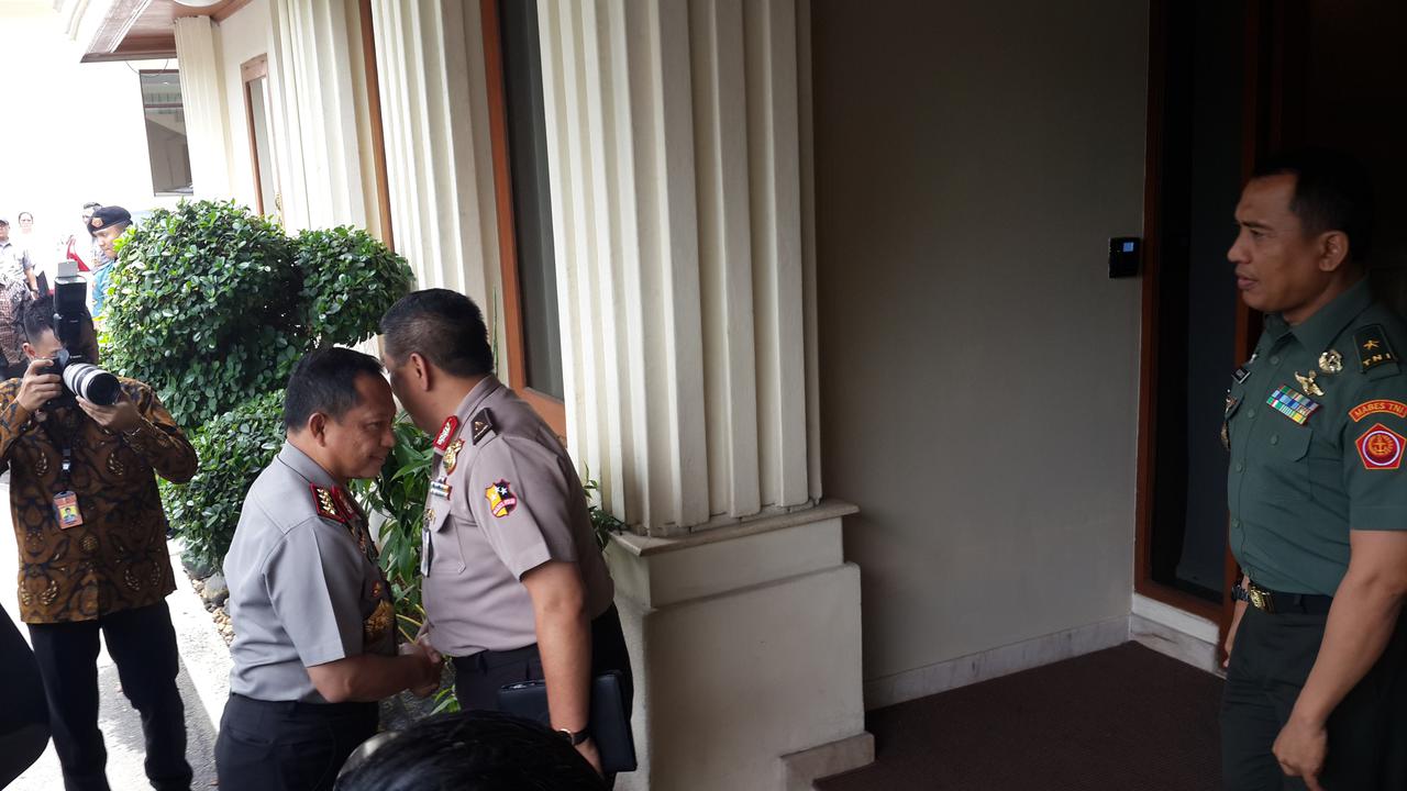 Kapolri menyambangi Kemenko Polhukam