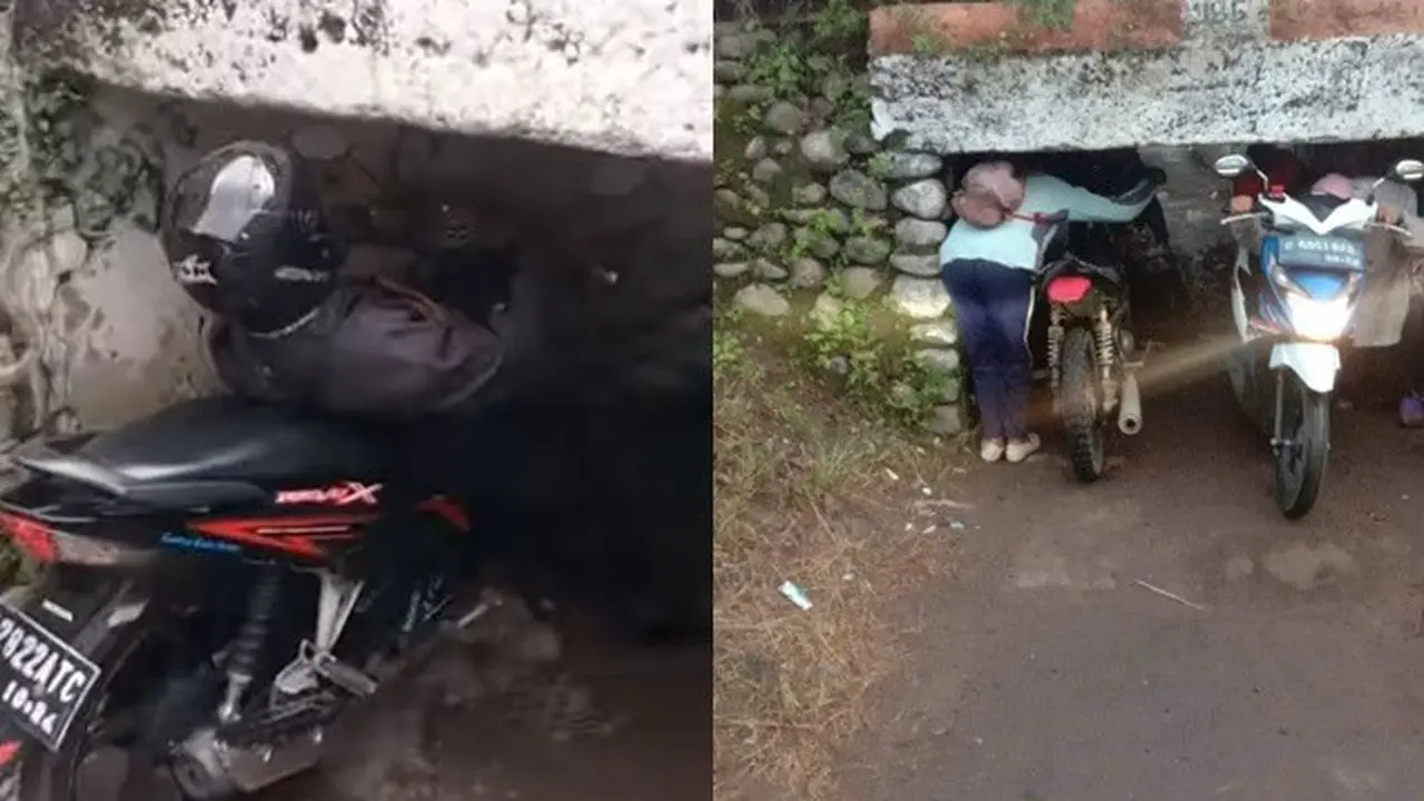 Viral Terowongan Unik, Pemotor yang Lewat Harus Kayang dan Menunduk