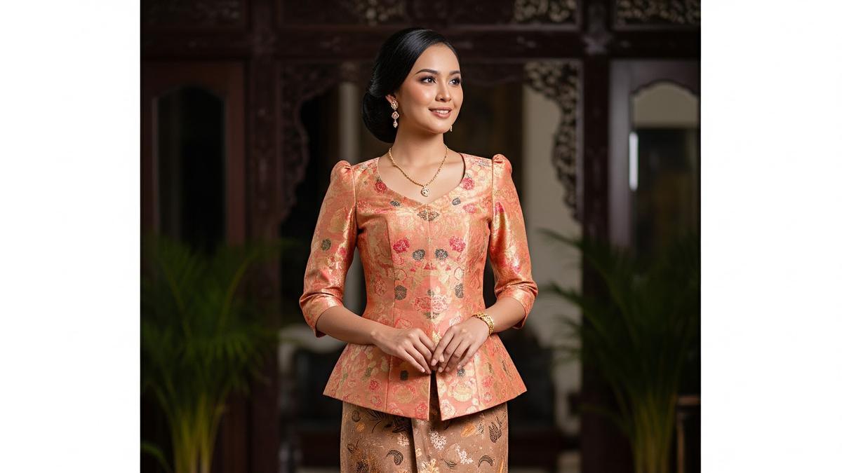 10 Model Kombinasi Warna Atasan Brokat dan Bawahan Batik, Inspirasi Tampil Elegan 2025