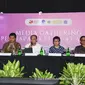 Menteri Komunikasi dan Informatika Budi Arie Setiadi (tengah) dalam Media Gathering Persiapan KTT ke-43 ASEAN bersama Forum Pemred, di Hutan Kota Plataran Senayan, Jakarta Pusat, Senin (28/08/2023). - (AYH/Kominfo)