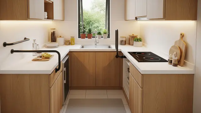 Dapur Letter U untuk Aktivitas dalam Satu Jangkauan
