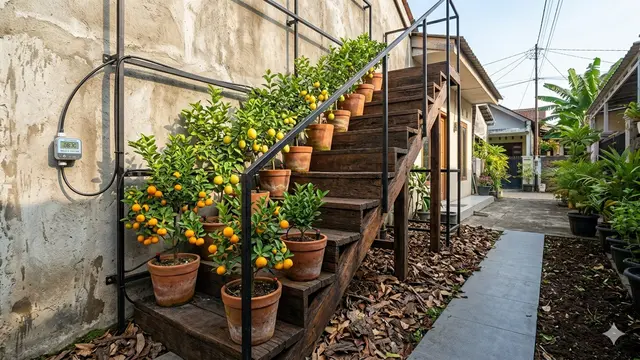 Inspirasi Kebun Buah Mini Sepanjang Tembok Samping Rumah Sempit