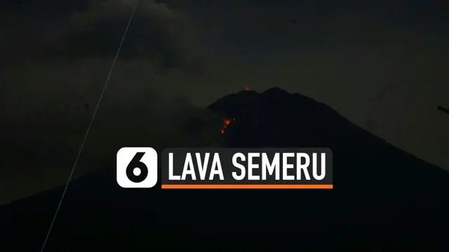 VIDEO: Gunung Semeru Luncurkan Lava Pijar
