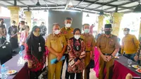 Menteri Sosial Tri Rismaharini saat berkunjung ke Kota Pekanbaru, Riau. (Liputan6.com/M Syukur)