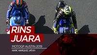 Berita video hasil balapan MotoGP Austin 2019 di mana Marc Marquez jatuh dan Alex Rins menangi duel dengan Valentino Rossi, Minggu (14/4/2019).