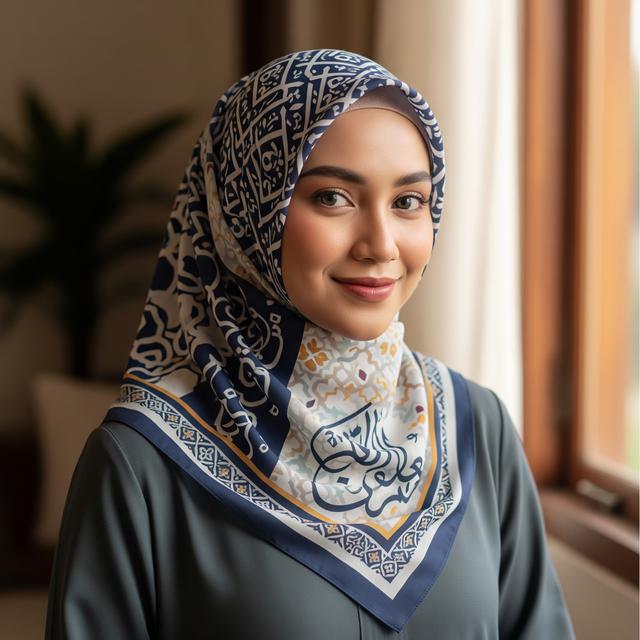7. Hijab Printed Motif Islami