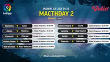 Jadwal La Liga jornada kedua musim 2021/22. (Foto: Vidio)