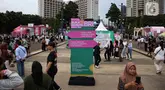 Pengunjung memadati area event KapanLagi Buka Bareng BRI Festival 2025 yang digelar di Plaza Parkir Timur Gelora Bung Karno, Senayan, Jakarta, Sabtu (15/3/2025). (Liputan6.com/Angga Yuniar)