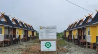 Kementerian Pekerjaan Umum dan Perumahan Rakyat (PUPR) menyelesaikan pembangunan 30 unit rumah khusus (rusus) siap huni untuk masyarakat berpendapatan rendah (MBR) di Kabupaten Rokan Hilir, Riau. Dok PUPR