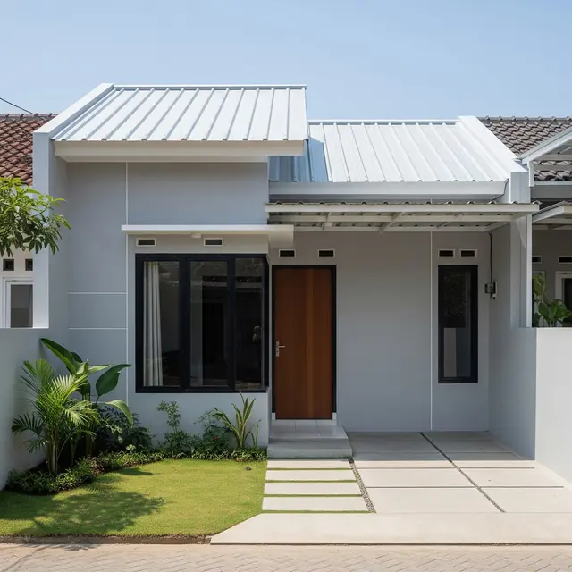 9 Model Rumah Minimalis Kombinasi Atap Baja Ringan dan Seng, Estetika Modern