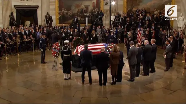 Jenazah George HW Bush akan disemayamkan di gedung Capitol, Washington selama tiga hari.