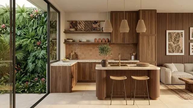 Desain Dapur Minimalis Tanpa Sekat (AI Generated)