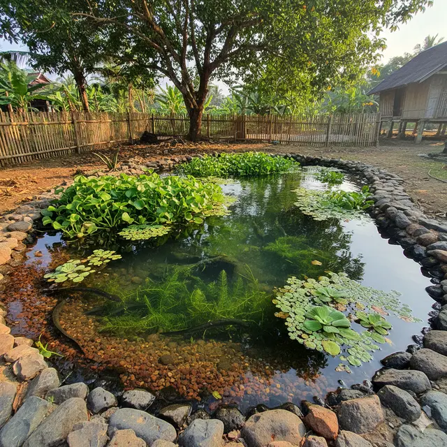 Cara Membuat Kolam Belut agar Air Tidak Cepat Bau (Foto: Gemini AI)