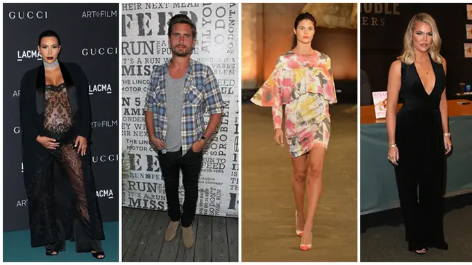 Kim Kardashian, Scott Disick, Lina Sandberg, dan Khloe Kardashian