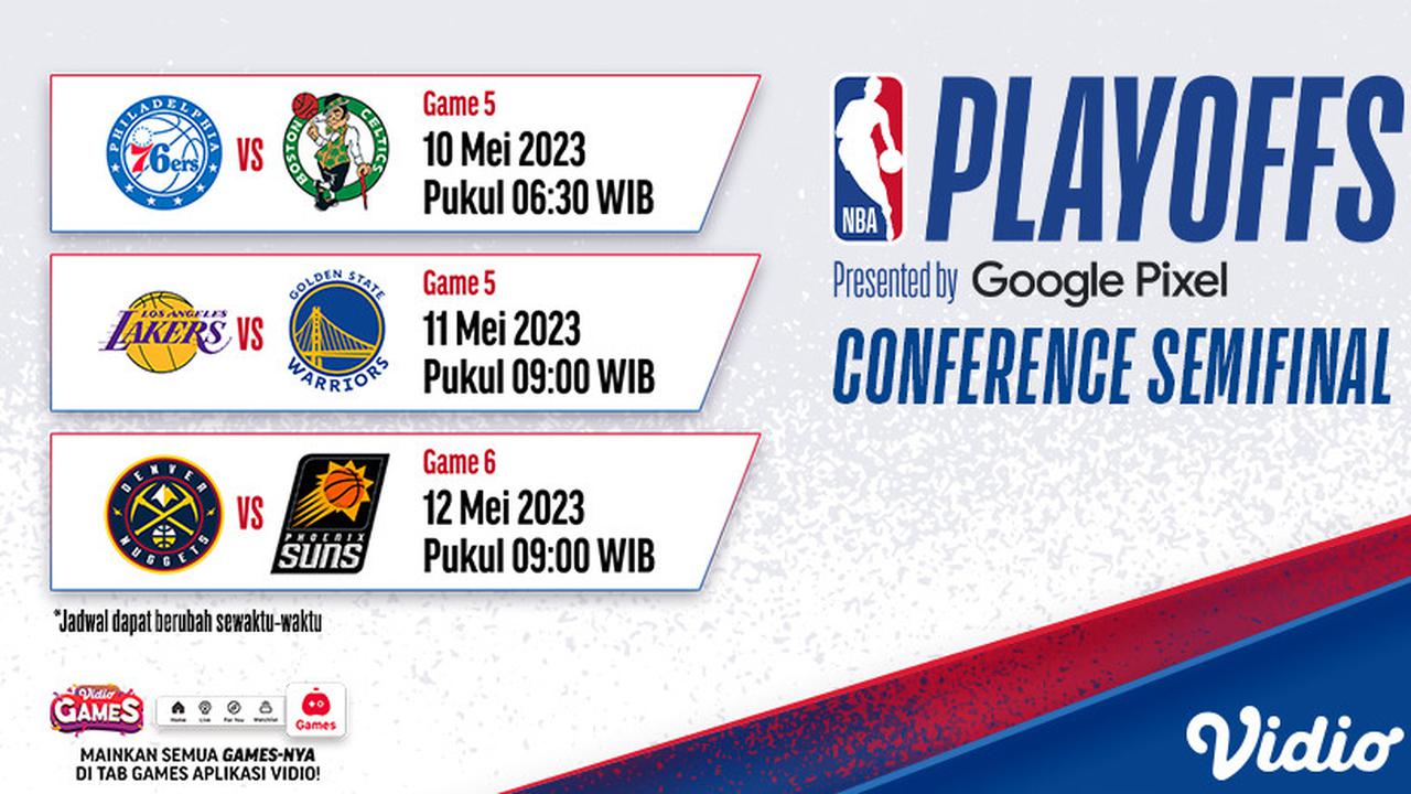 Jadwal NBA Conference Semifinals 10-12 Mei di Vidio : Philadelphia 76ers Vs Boston Celtics