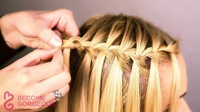 Ilustrasi Kepang Rainfall Braid