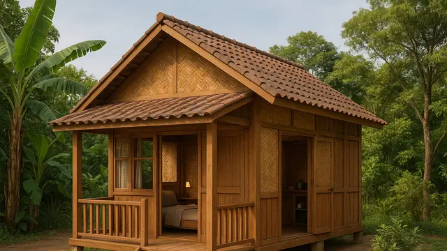 7 Model Rumah Kayu 4x6 Semi Permanen yang Nyaman, Estetik dan Hemat Biaya untuk Hunian Impian Anda
