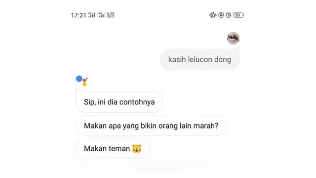 Tebakan Asisten Google (Sumber: Twitter/ @Supryadi__ART